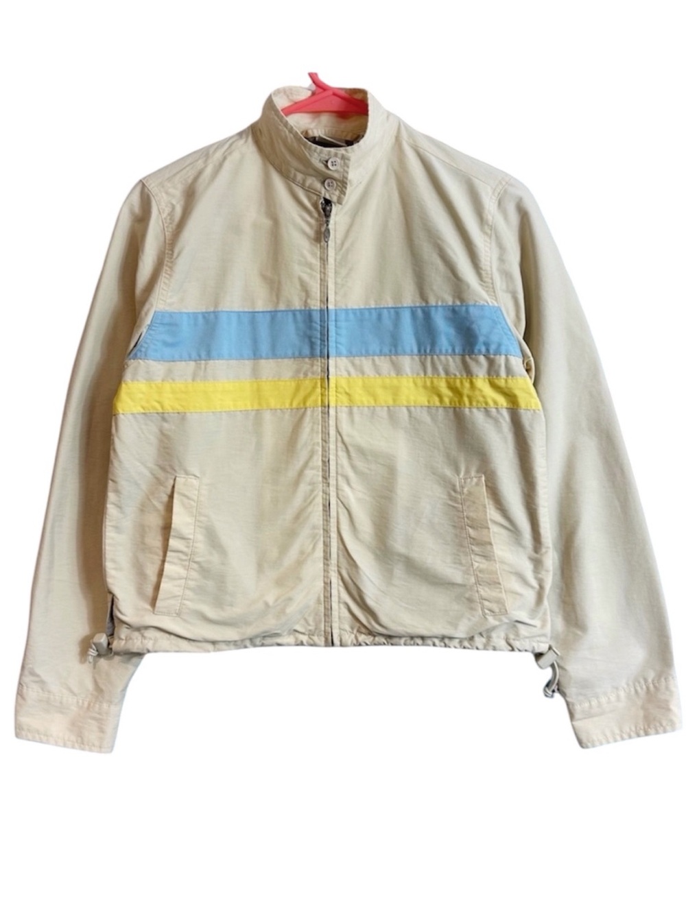 GAP Color Block Rain Wind Breaker Front Zip Jacket FLAW